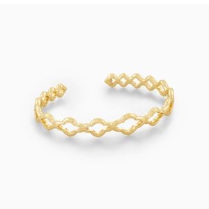 Kendra Scott Abbie gold cuff bracelet with dust bag